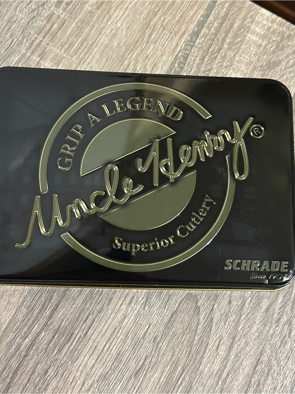 Schrade Uncle Henry 3 Piece Gift Tin Folding Knife Set NEW Cutlery